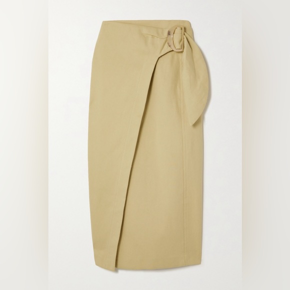 Vince skirt 2 Women's Side Buckle Wrap Skirt linen blend - Picture 1 of 8